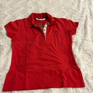 New With Tag Zync Red crochet / embroidery Details   Polo Shirt Size M